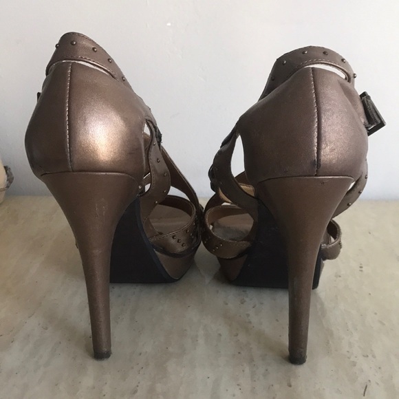 Bronze Studded Heels - Picture 3 of 4